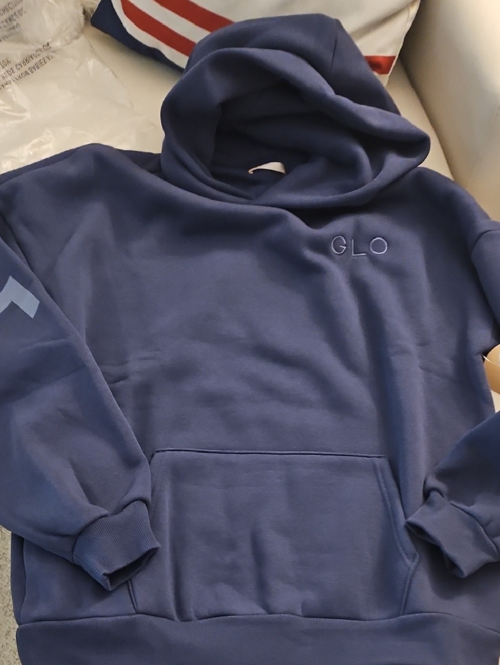 GLO Kingdom Essential Hoodie. Small Matthew Disciple Oceana Blue